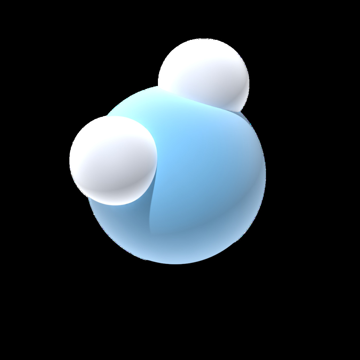 Illustration på en vattenmolekyl